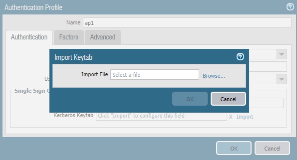 Kerberos Auth Profile SSO Config