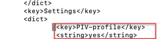 macOS plist PIV-profile setting