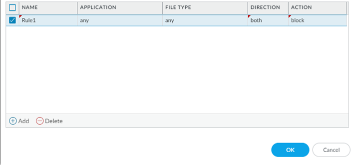 Inline Cloud Analysis Rule configuration