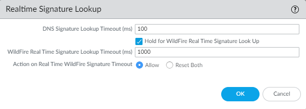 Realtime Signature Lookup configuration