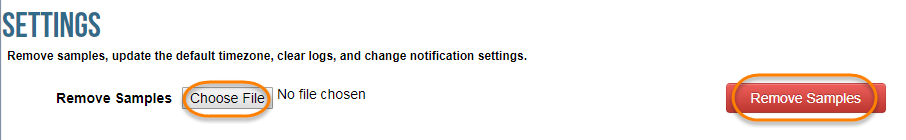 Remove Samples section in WildFire Portal Settings