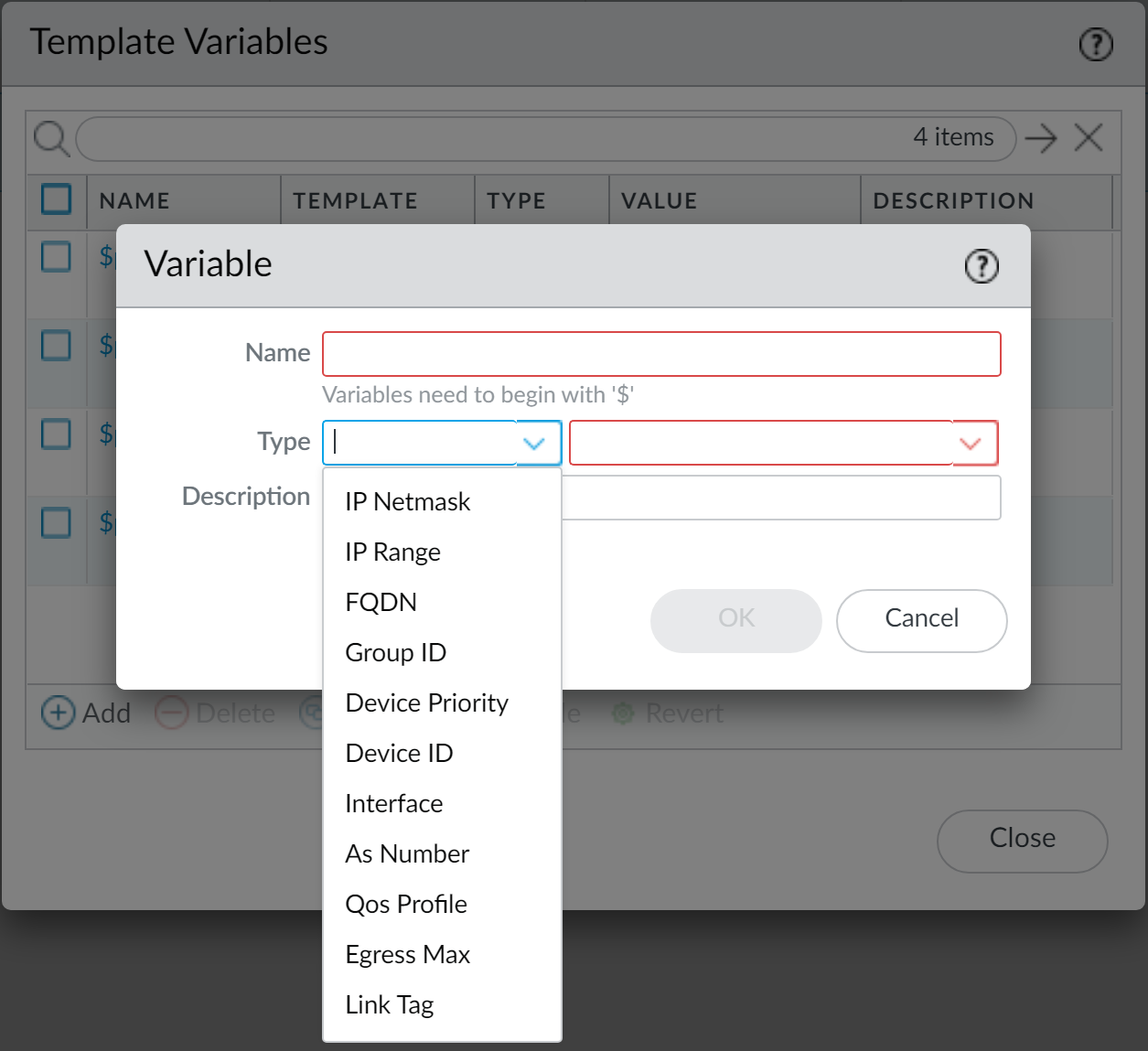 Creating Template Variables