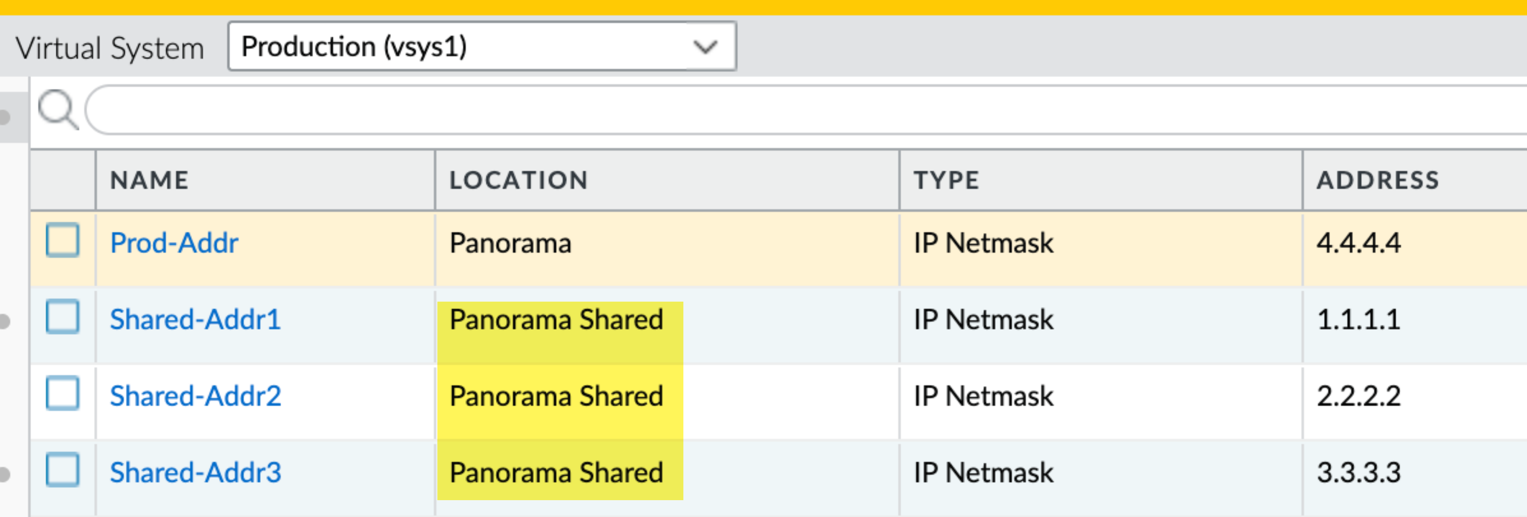 Shared Objects on Multi-VSYS Firewall Overview
