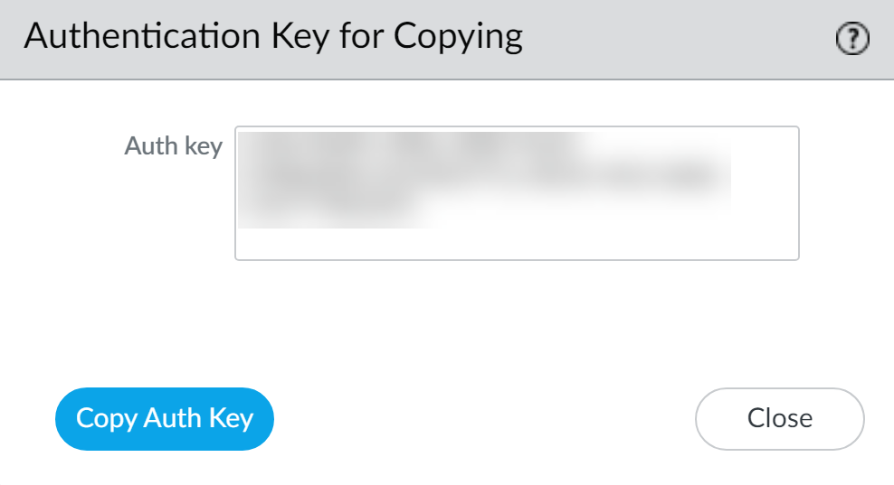 Copy Auth Key Dialog