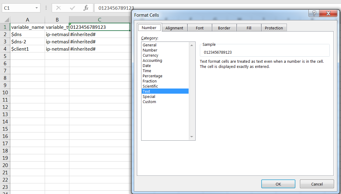 Editing Exported CSV for Variables - Serial Number Formatting