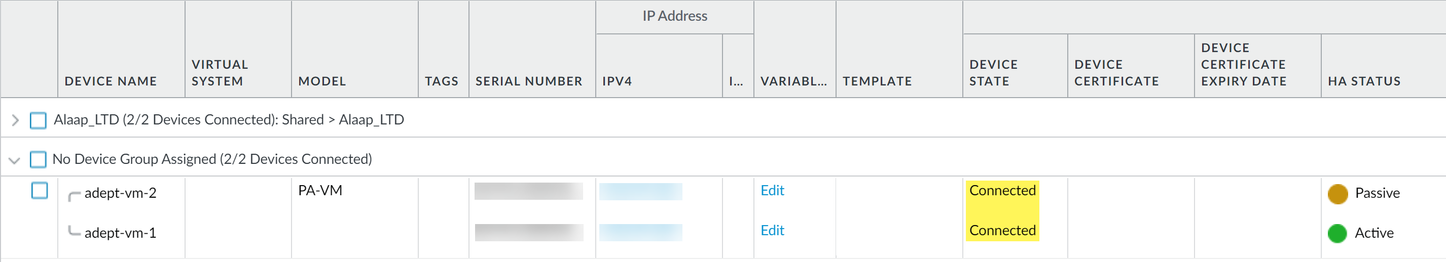 Verify Connected State during Migration