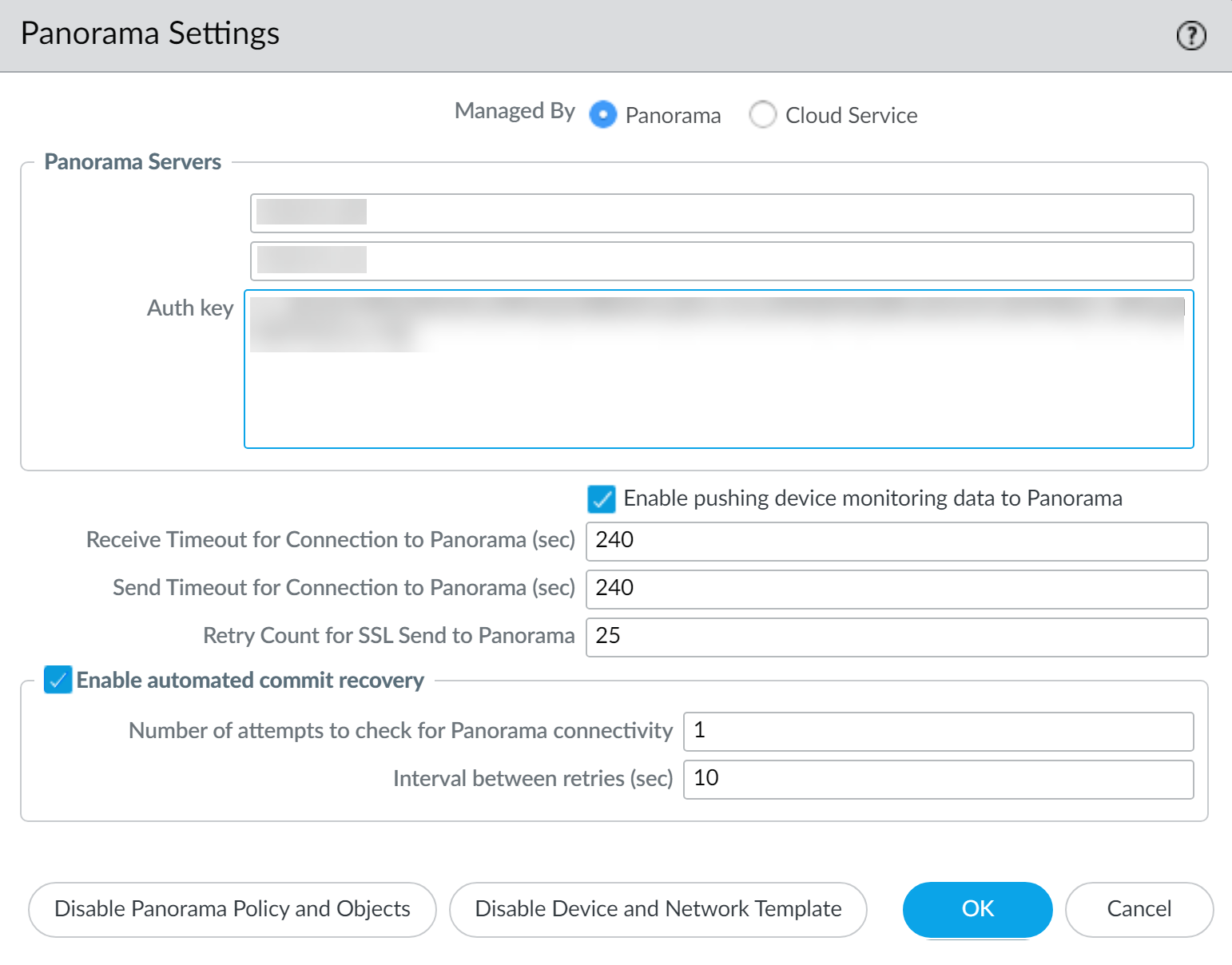Firewall Panorama Settings Configuration