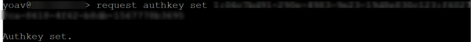 CLI command to set auth key on Log Collector.