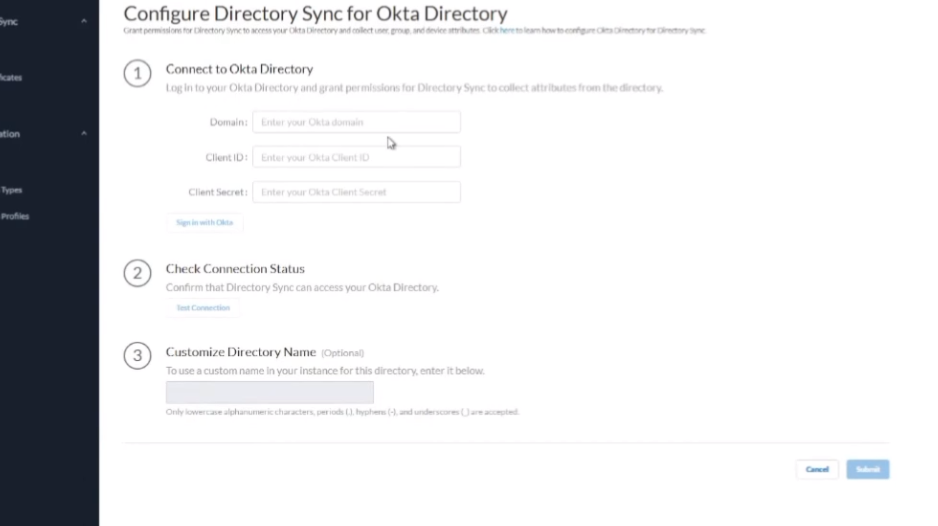 CIE - Okta Setup Information Needed