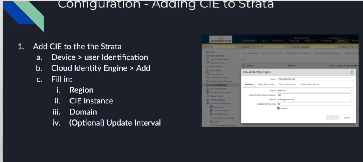 Firewall/Panorama CIE Integration Steps 1