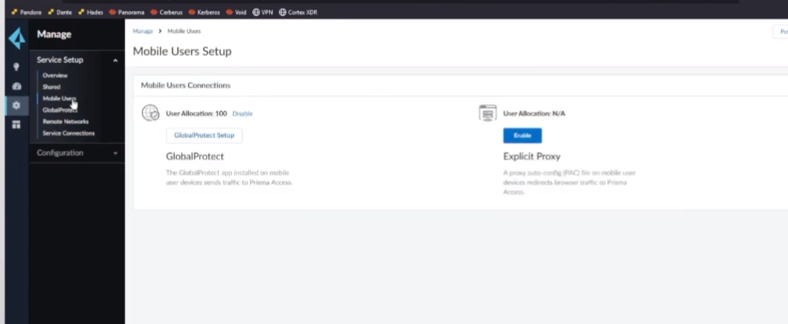 Prisma Access Cloud Management - Identity Services