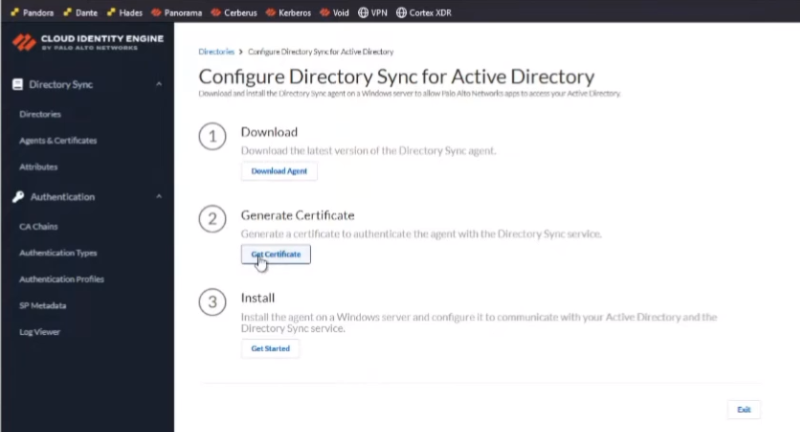 Get Certificate Option