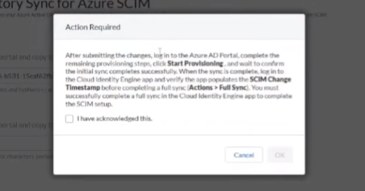 Acknowledging Full Sync Requirement