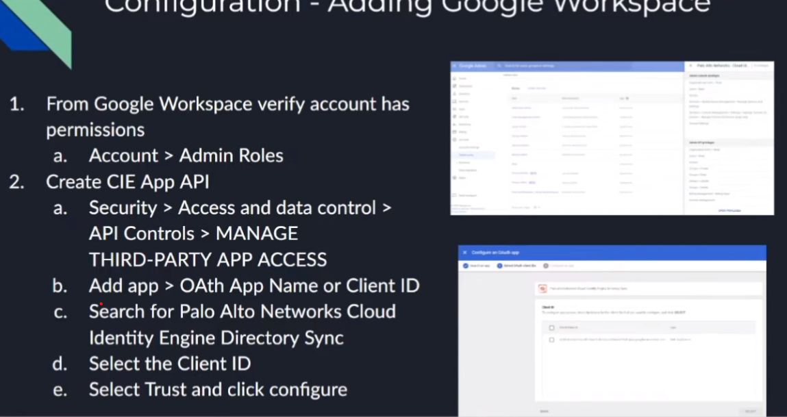 Google Workspace Admin Role Permissions for CIE