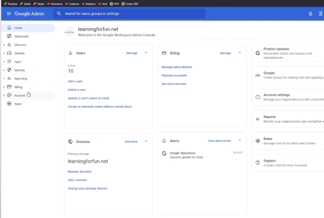 Google Admin Console