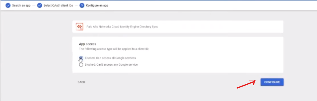 Configuring Trusted App