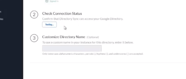 Testing Google Connection in CIE