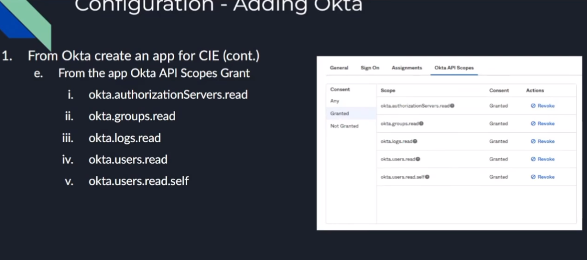 Okta App Creation Steps 2 - Client Credentials and API Scopes