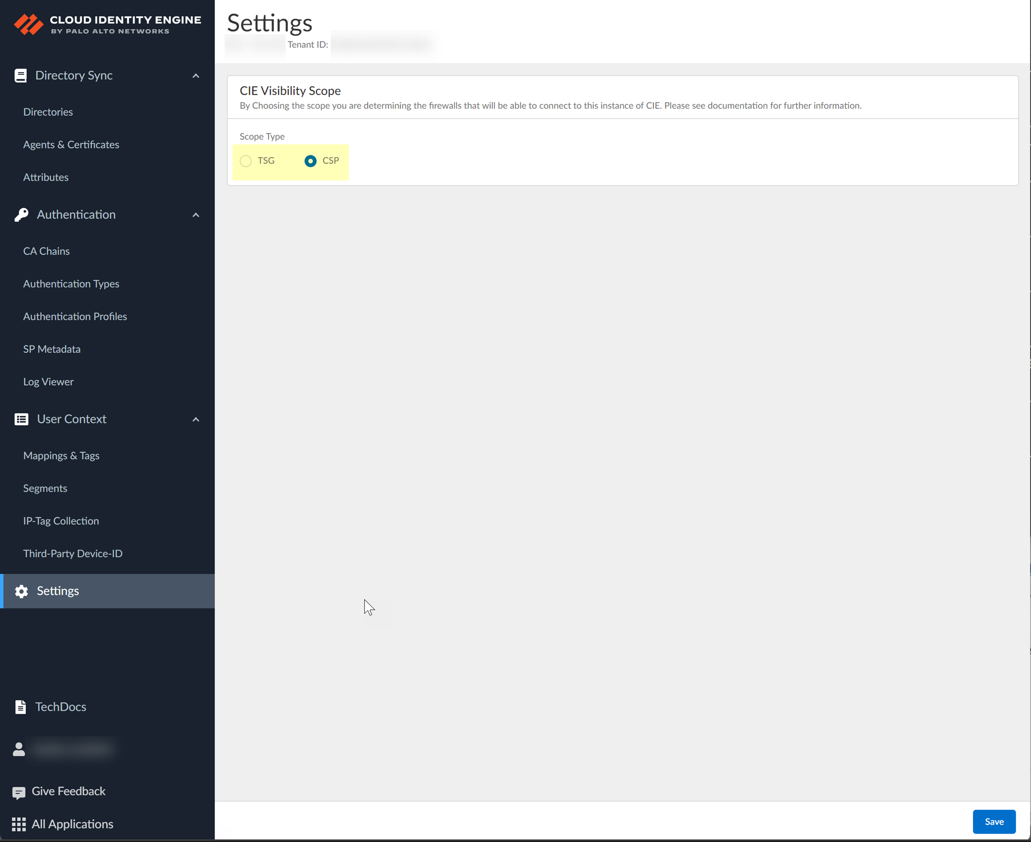 Selecting Scope Type