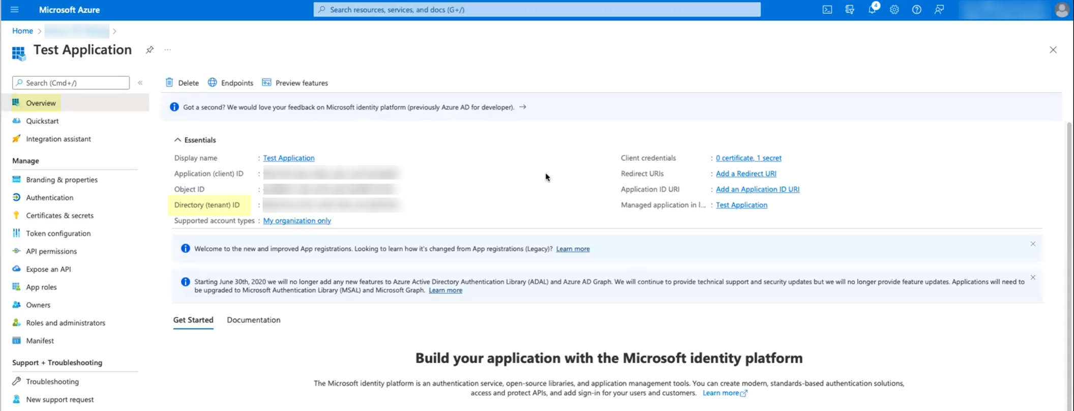 Azure Directory ID