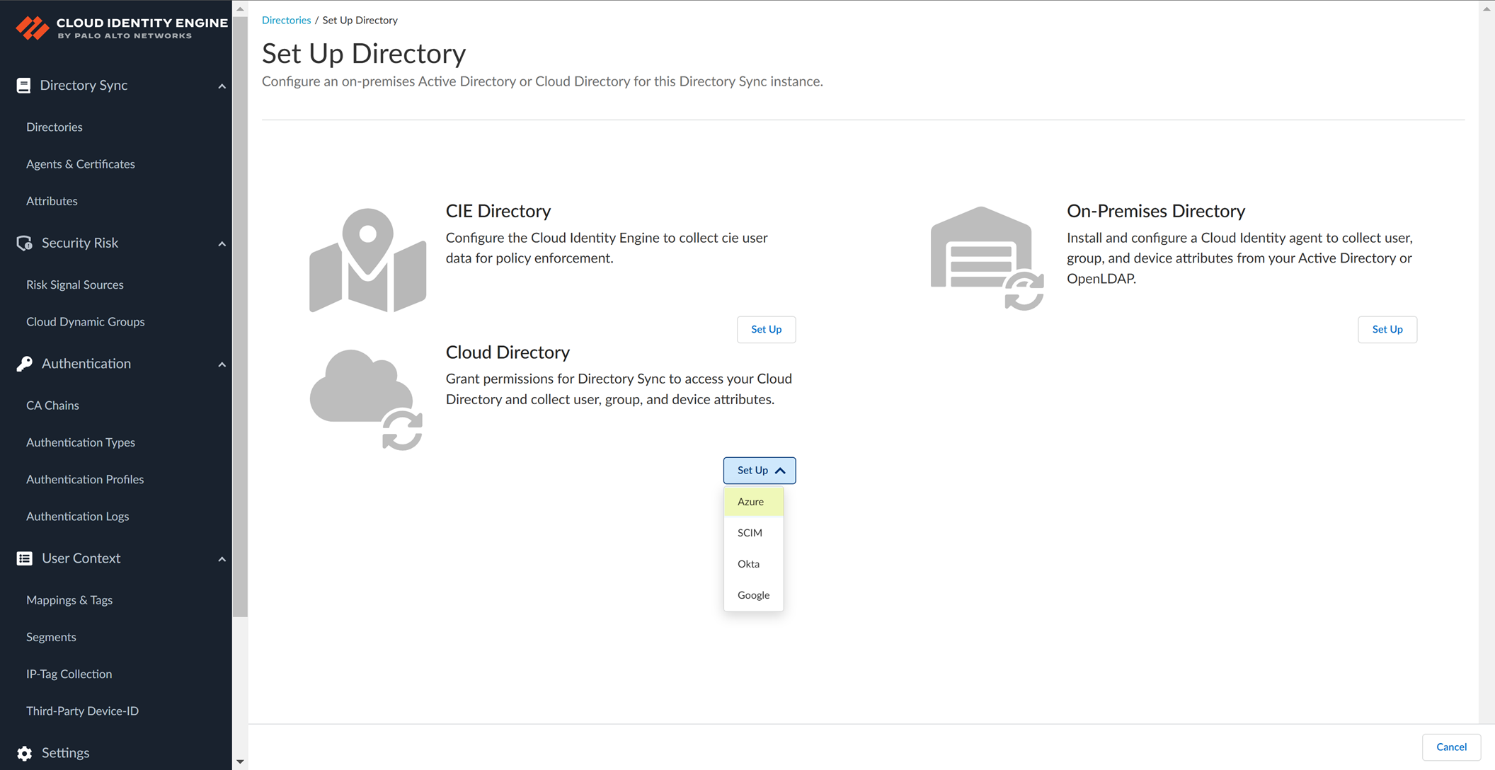 CIE Add Azure Directory