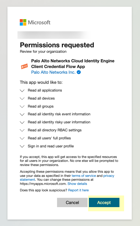 Azure Permissions Consent