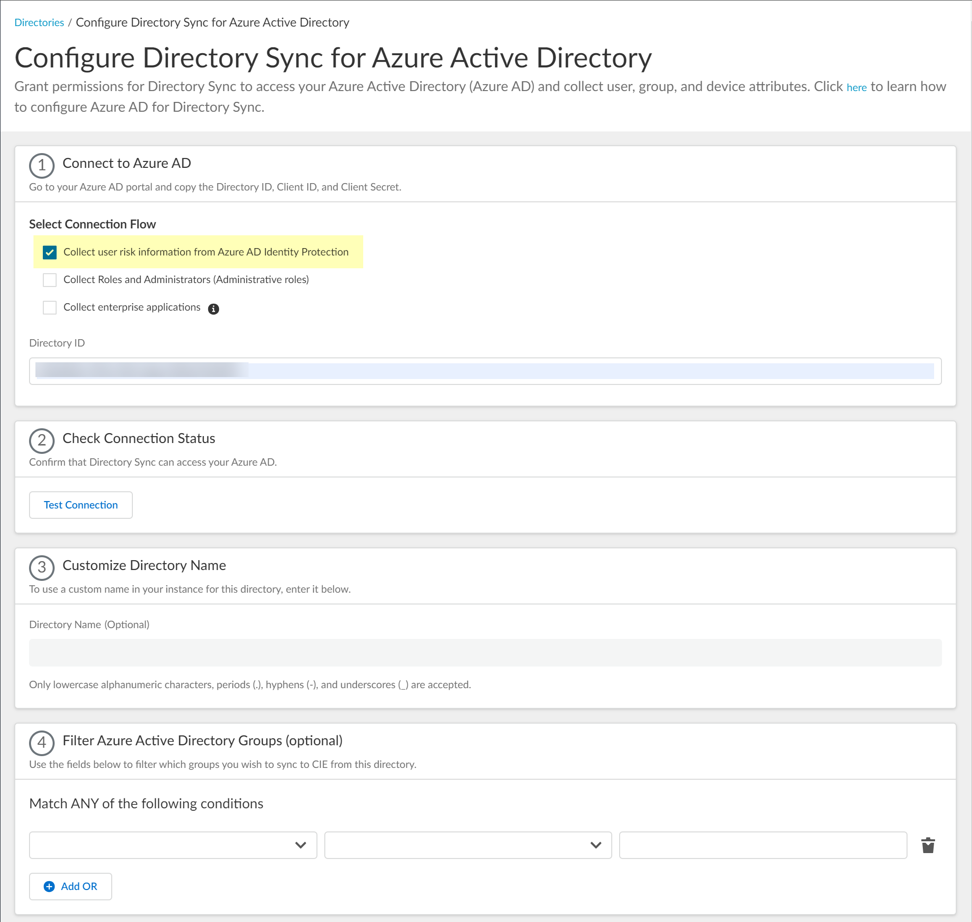 Select User Risk (Client Cred Flow)