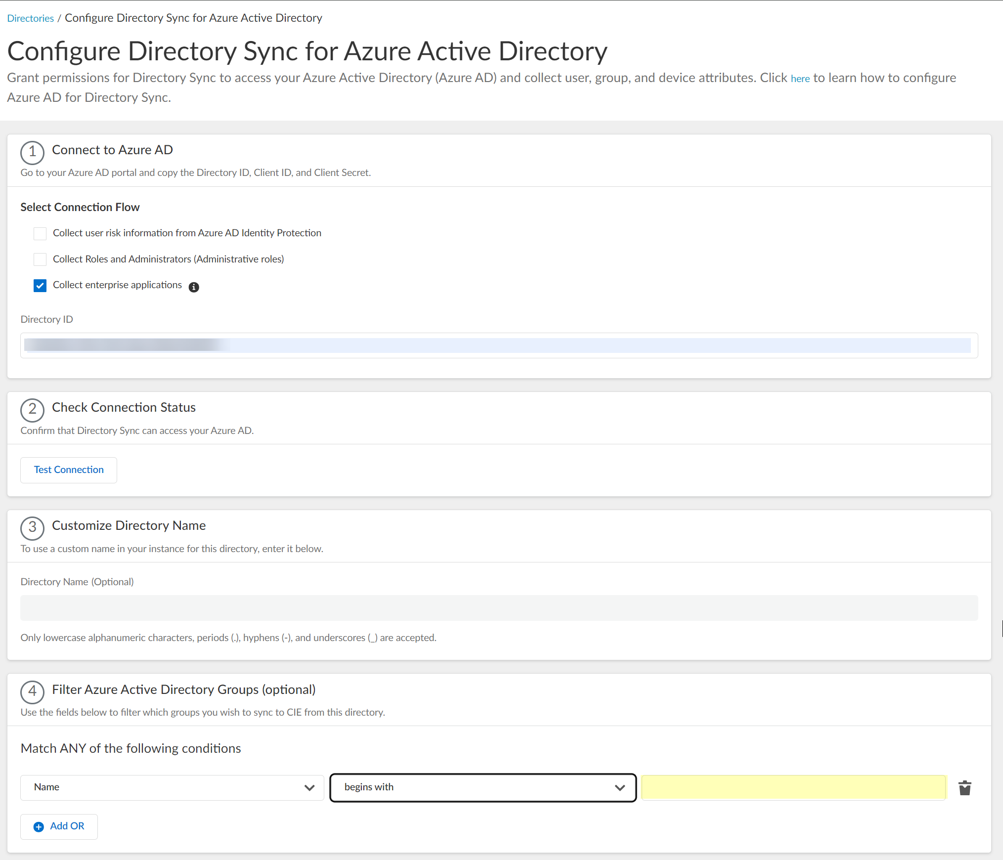 Filter Value (Client Cred Flow)