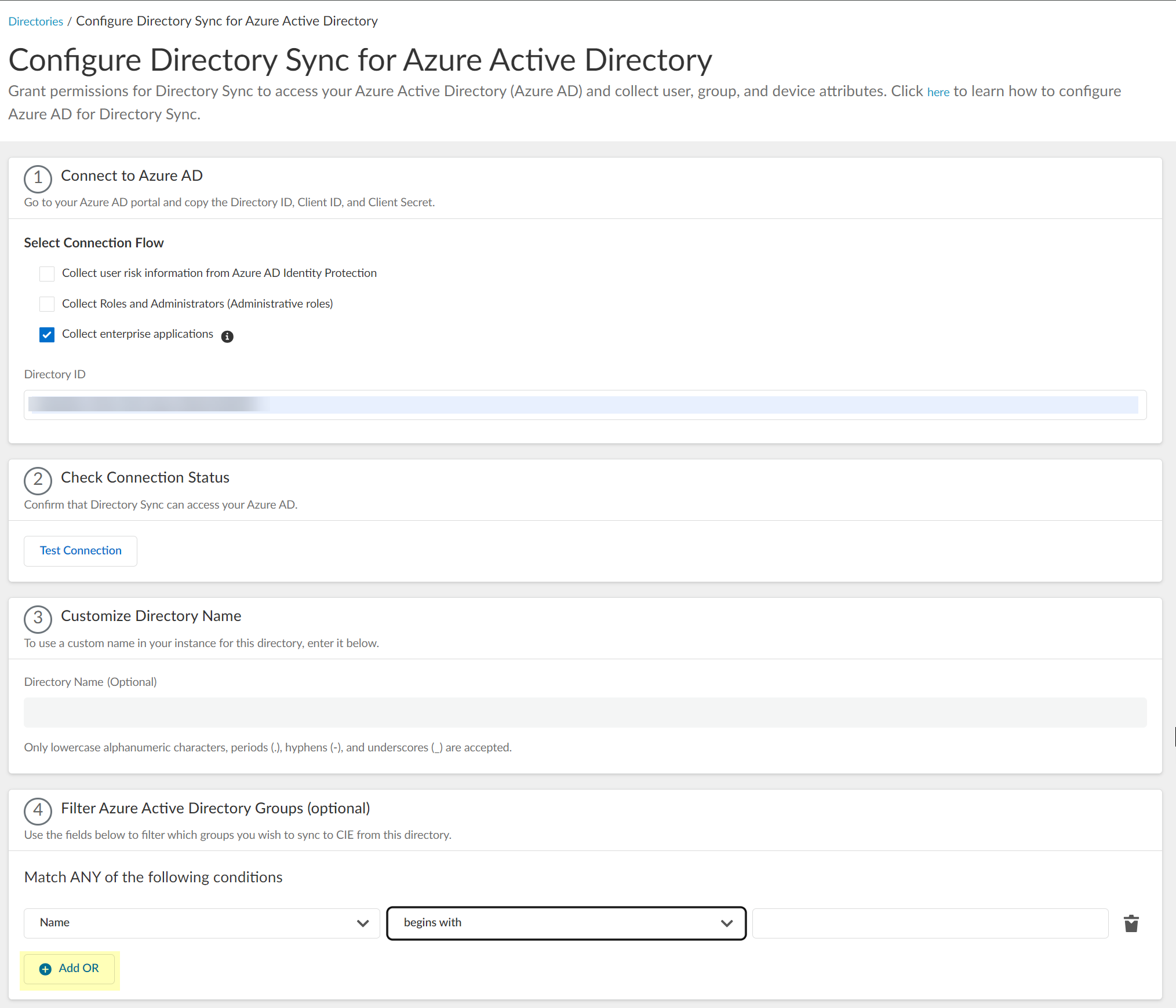 Add Filter (Client Cred Flow)