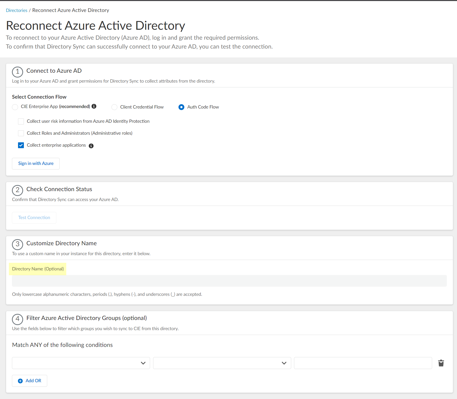 Customize Directory Name on Reconnect