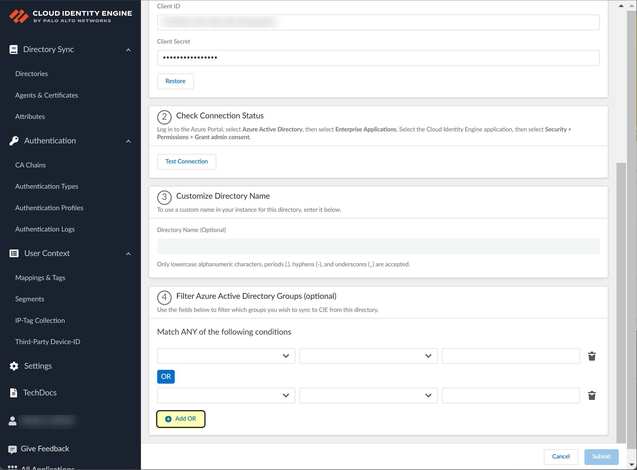 Add Filter on Reconnect