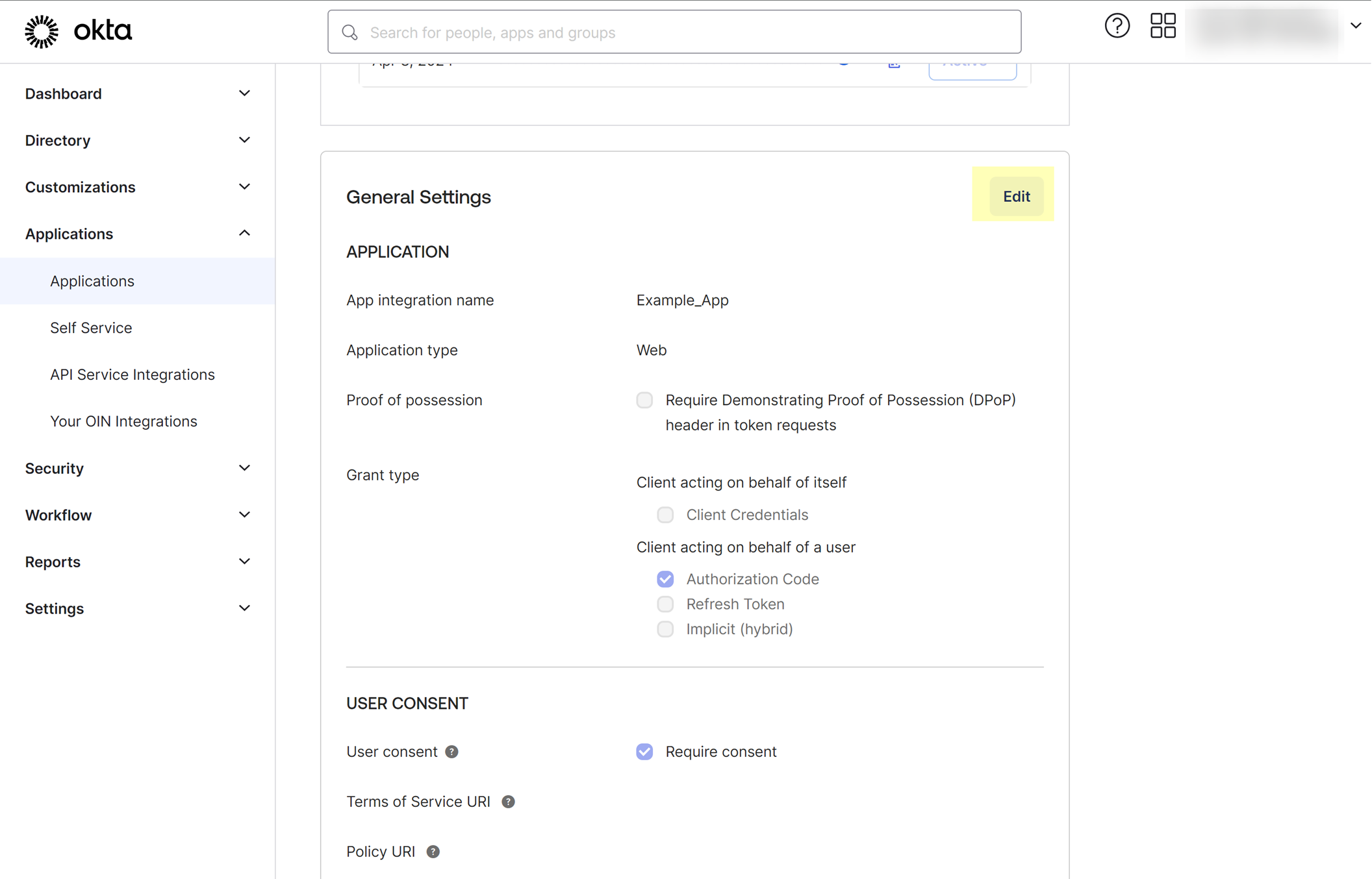 Okta Enable Refresh Token