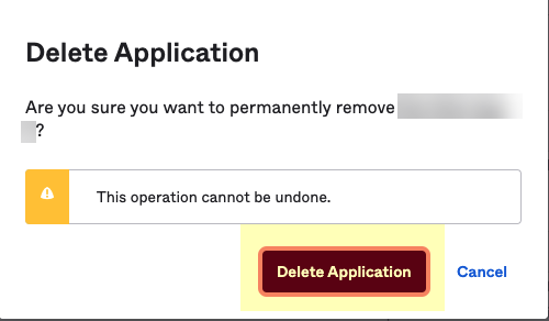 Okta Confirm Delete