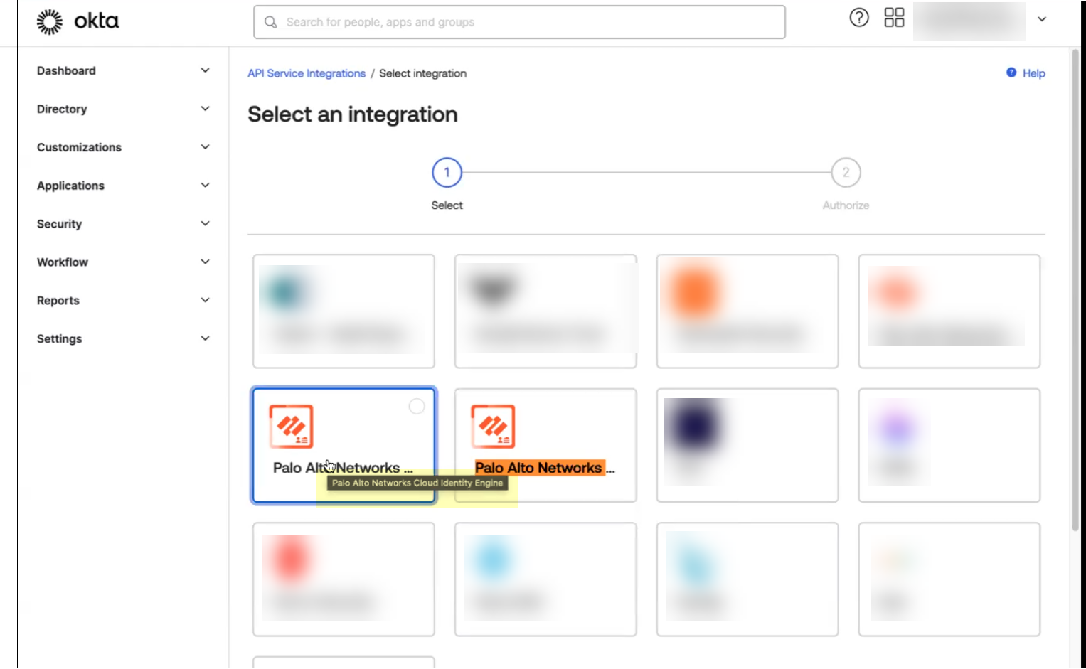 Select Standard API Integration