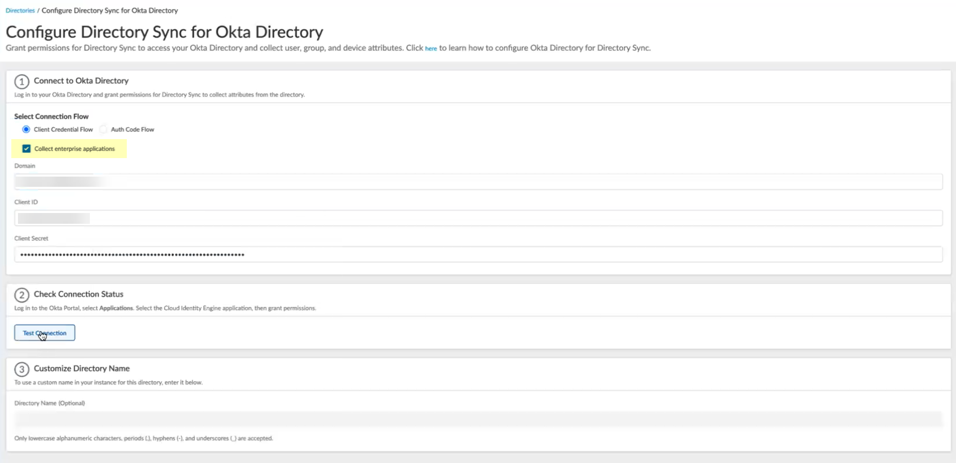 Okta Collect Apps (Client Cred Flow)