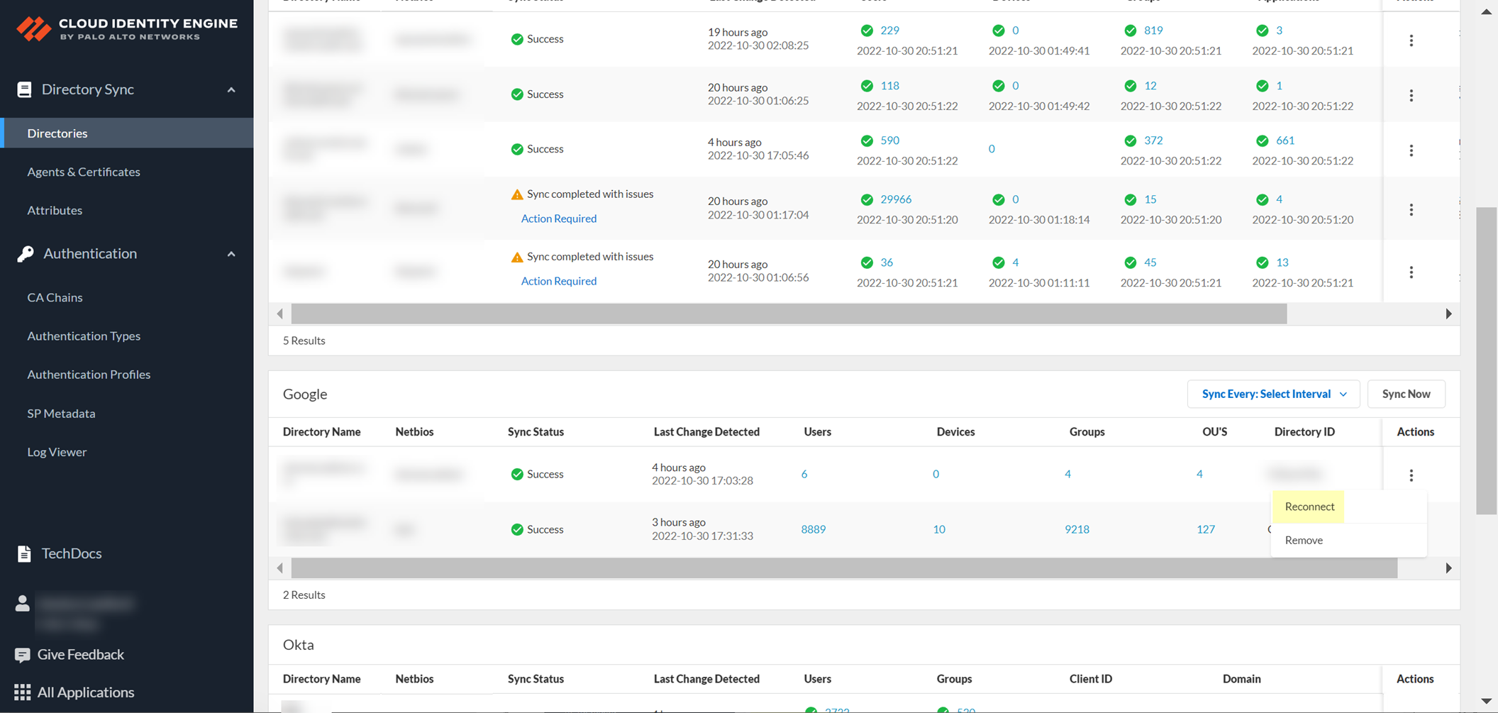 Google Reconnect Action