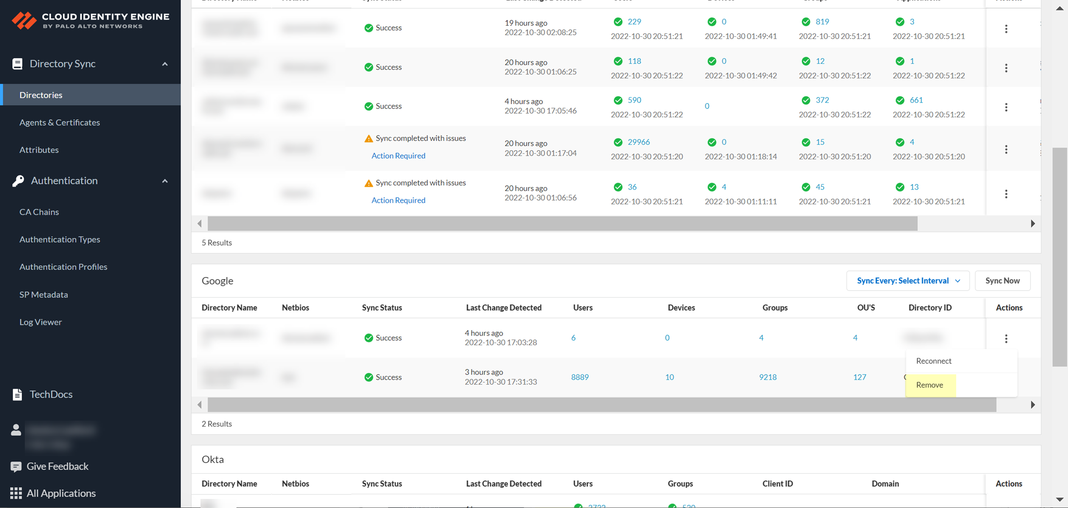 CIE Remove Google Directory