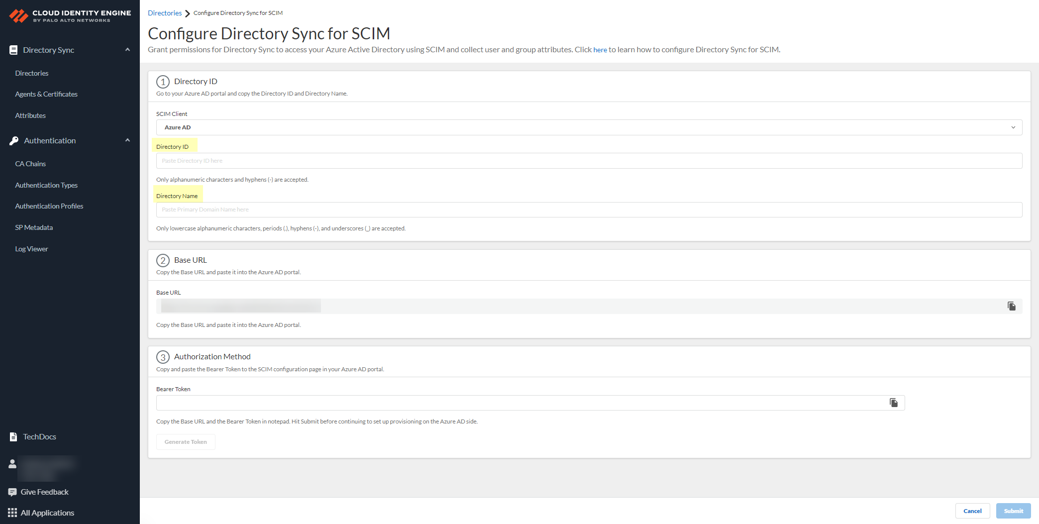 CIE Enter SCIM IDs
