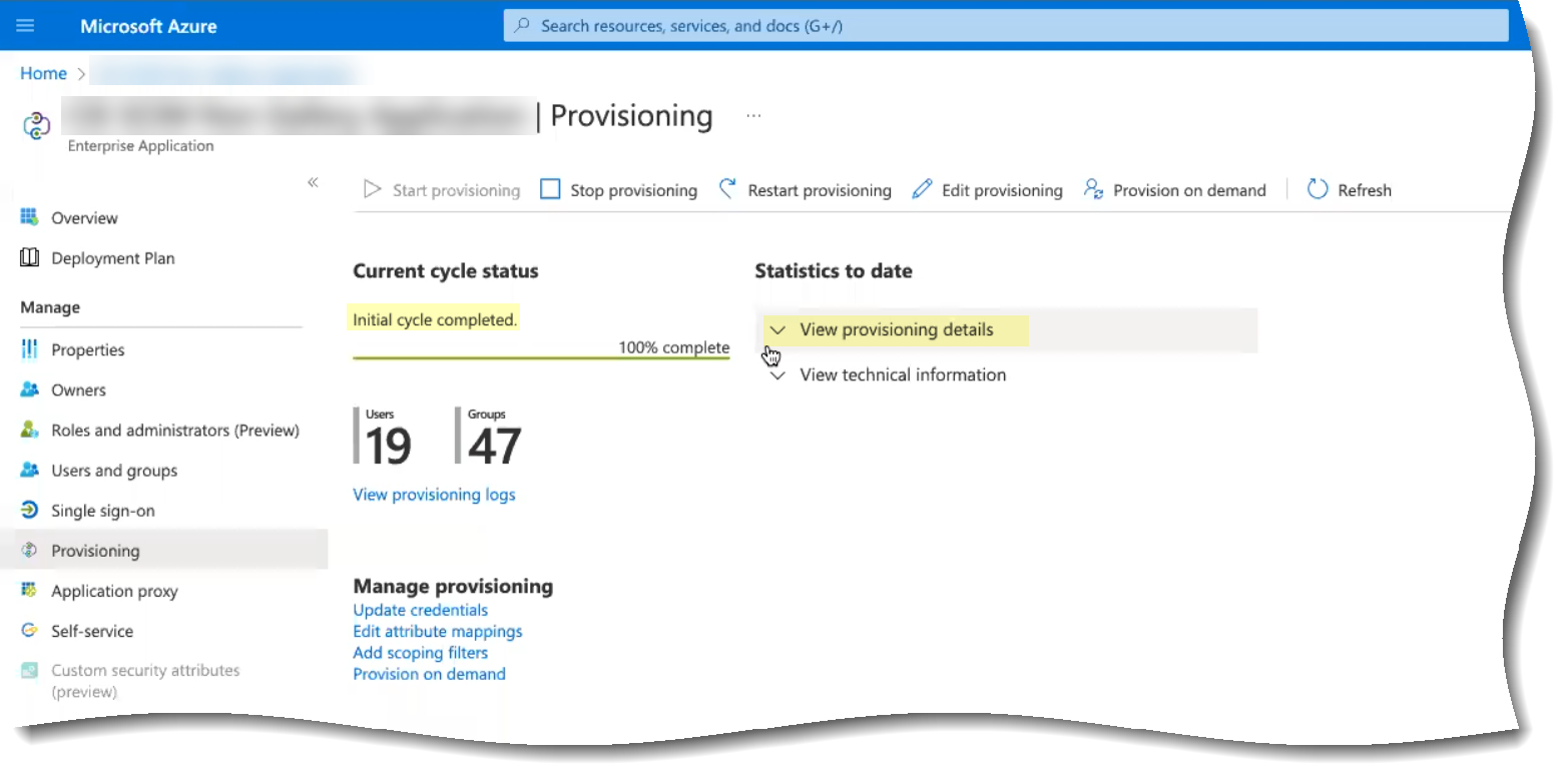 Azure Provisioning Cycle Completed