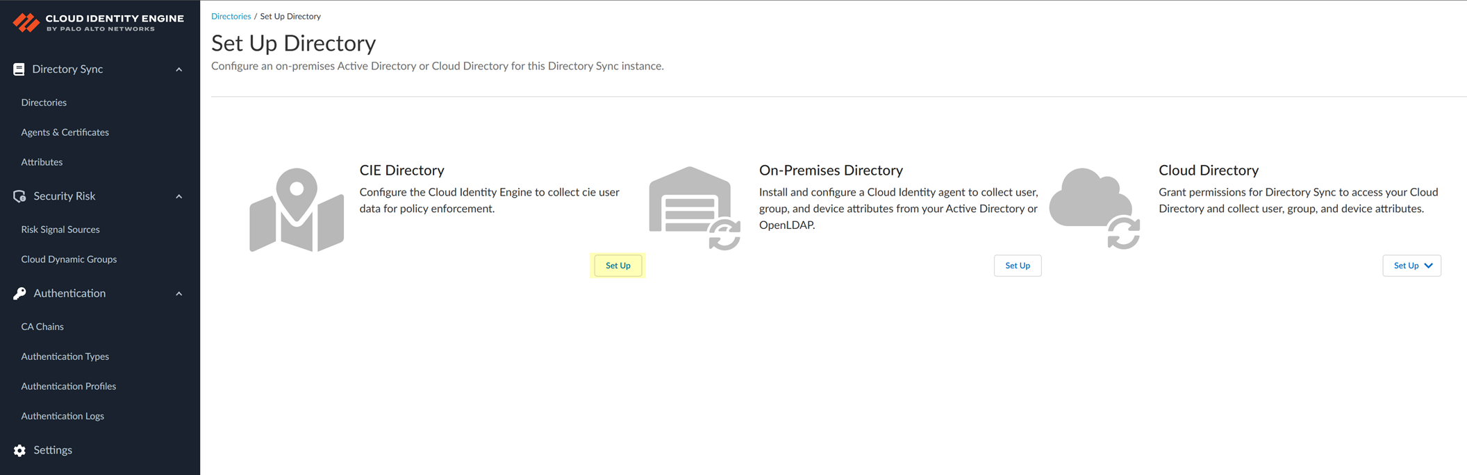 CIE Add CIE Directory