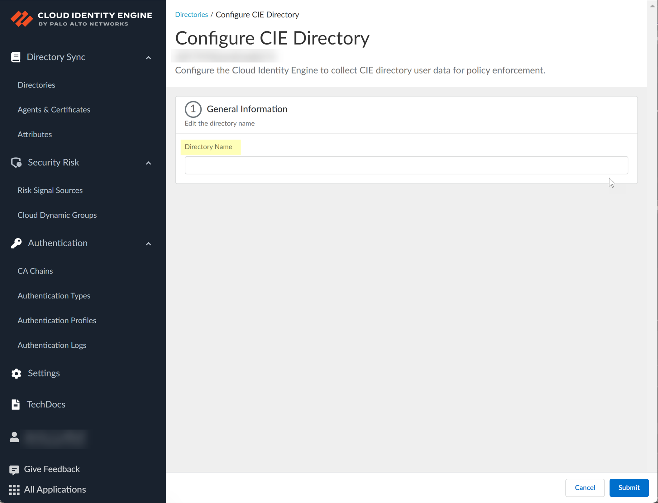CIE Enter CIE Directory Name