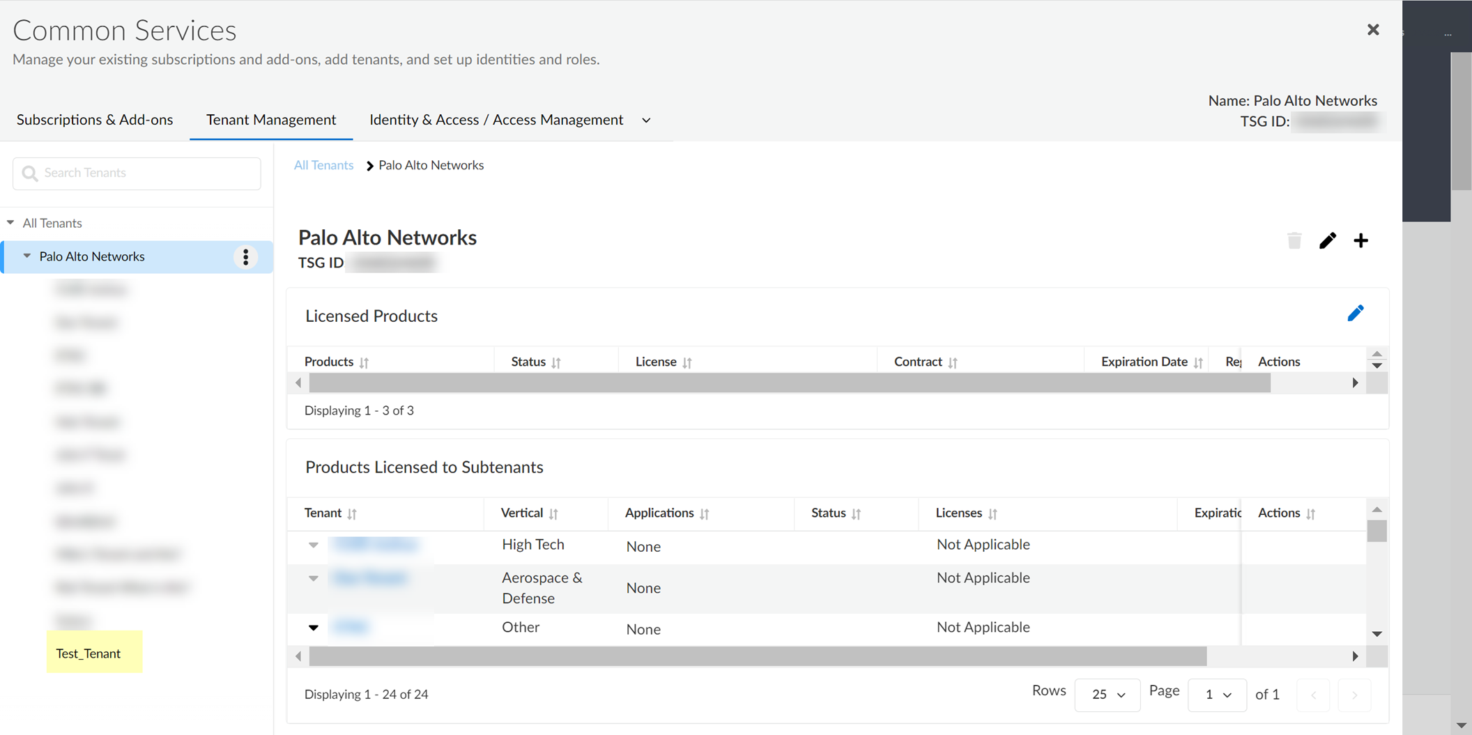 Hub Select Tenant