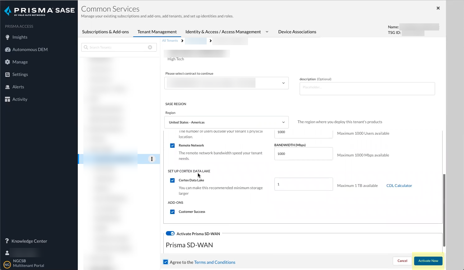 Screenshot of Activate Now