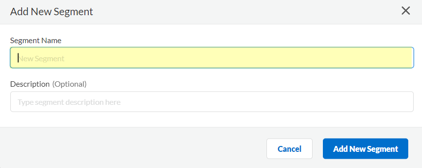 CIE New Segment Dialog