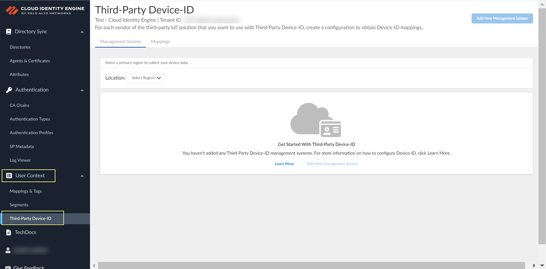 Screenshot of Third-Party Device-ID