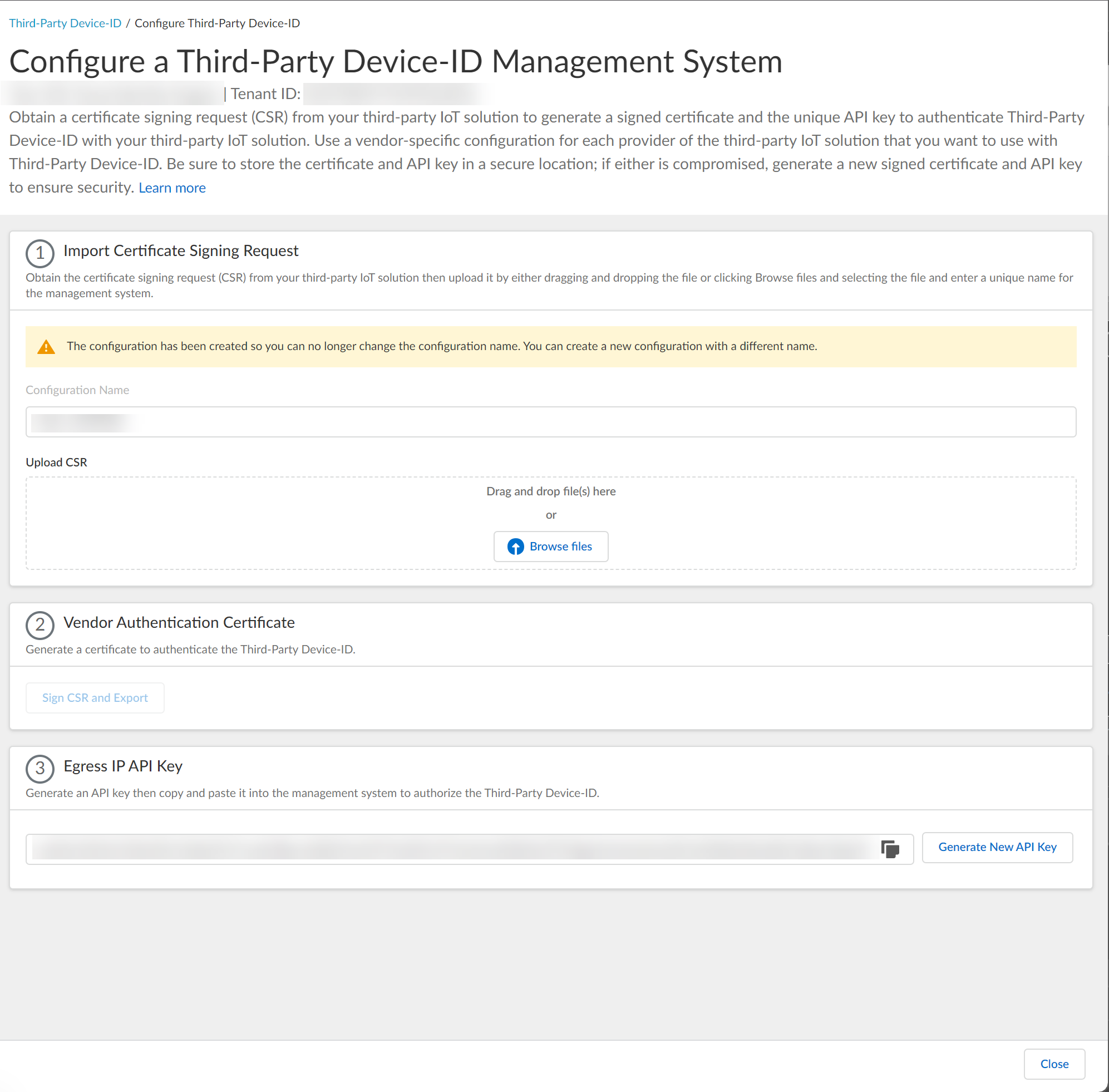 Screenshot of Edit Management System dialog