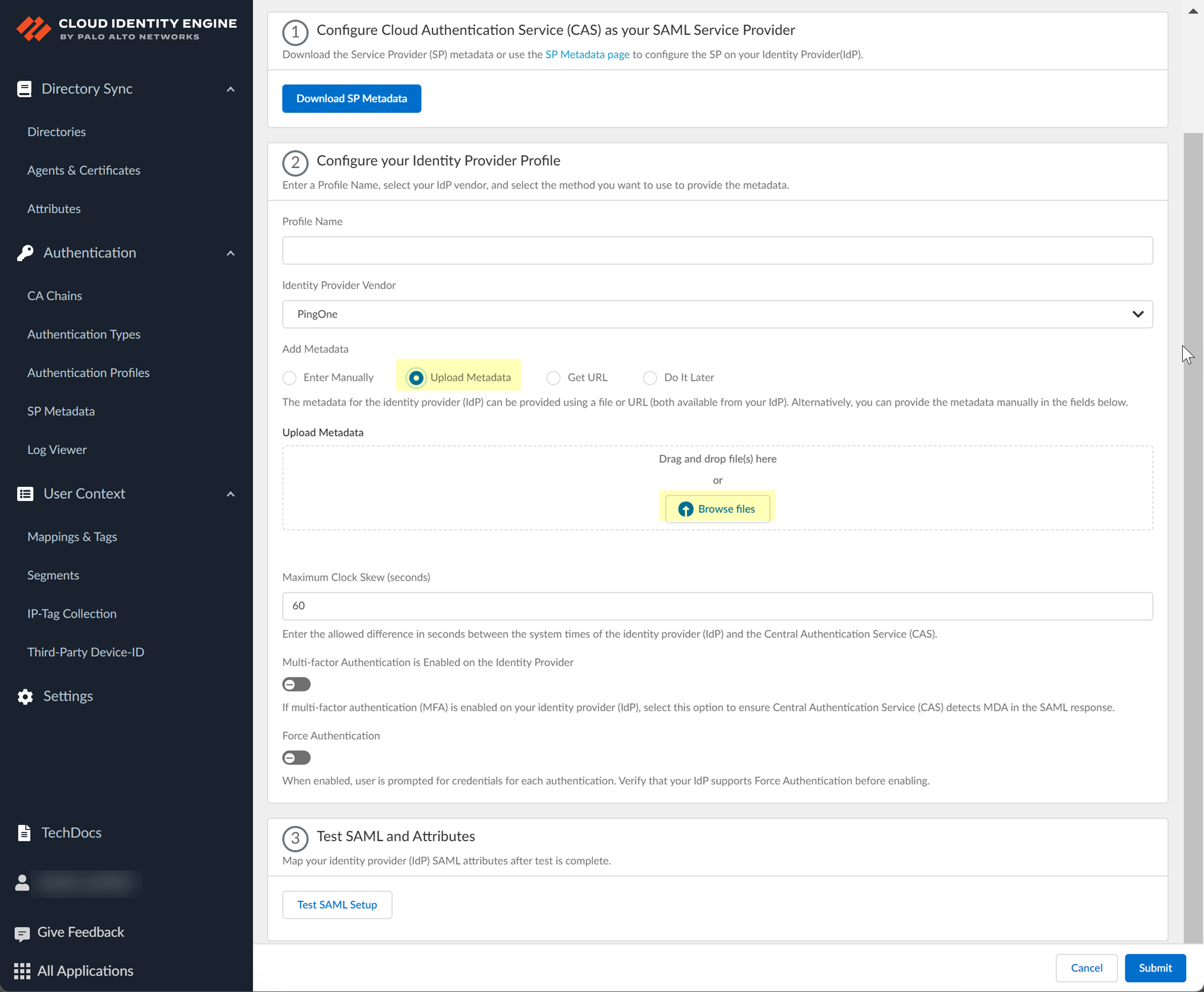 CIE PingOne Auth Options