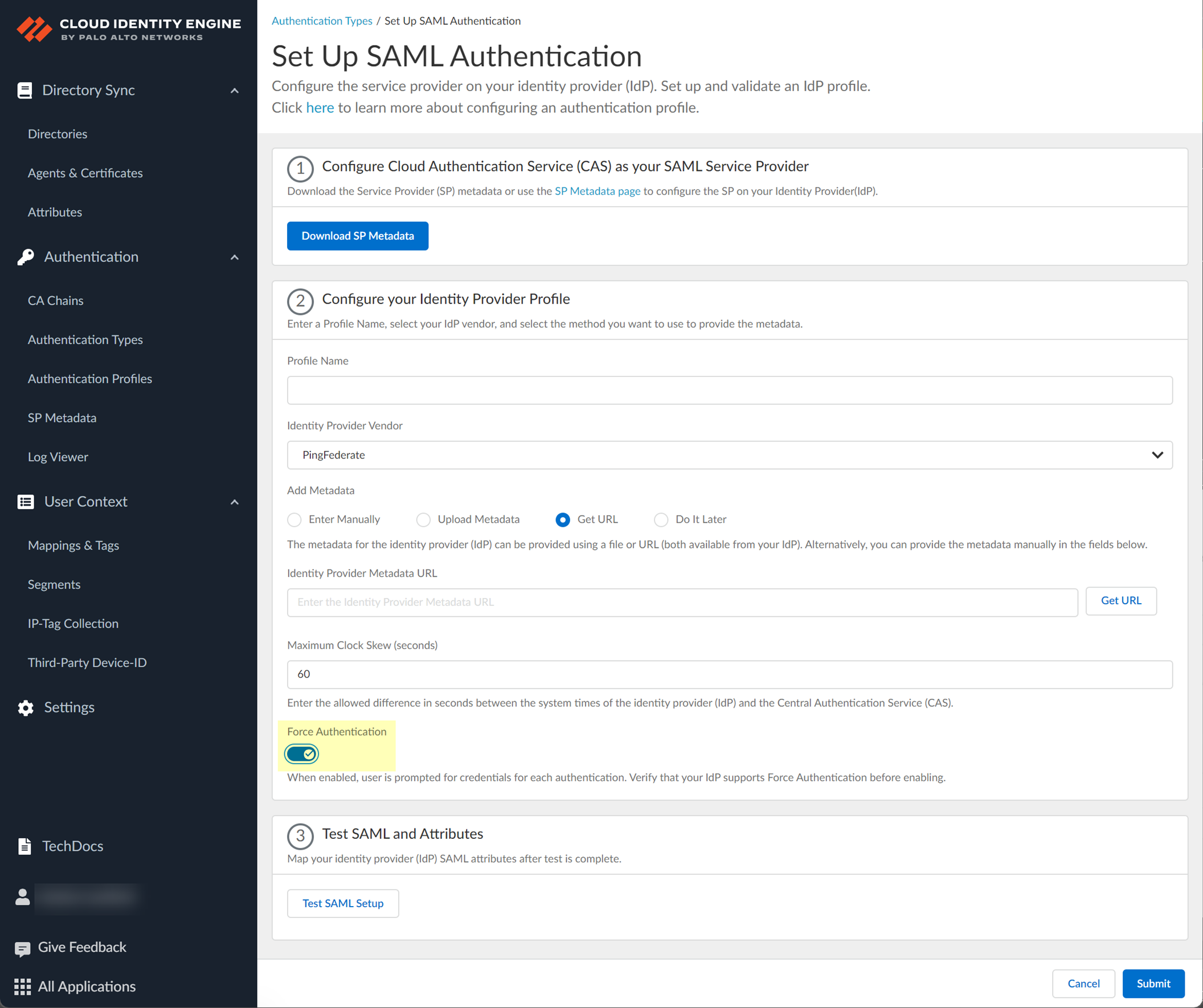 CIE PingFed Auth Options