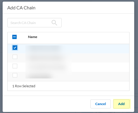 CIE Client Cert Select CA Chain