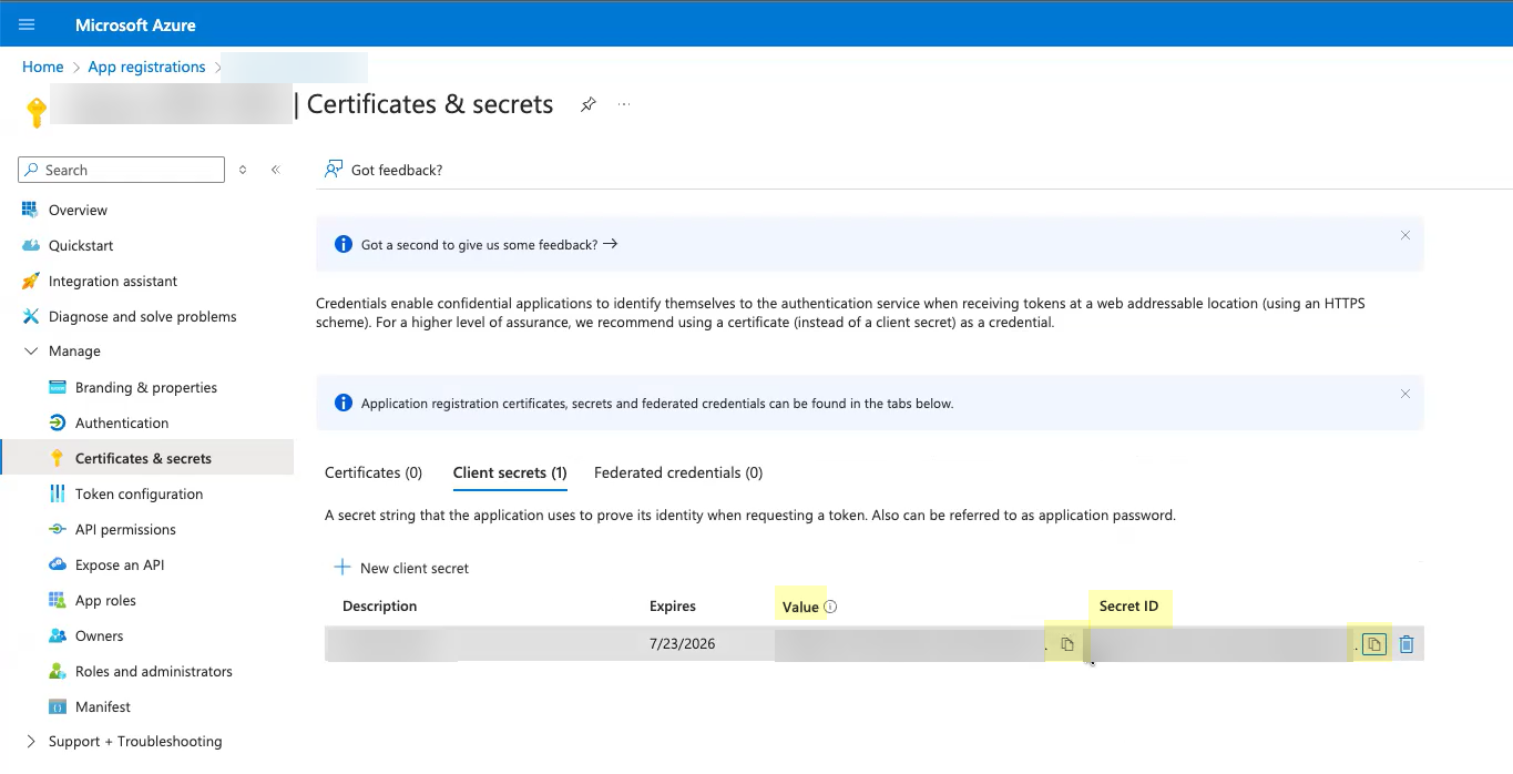Azure Copy Secret Value